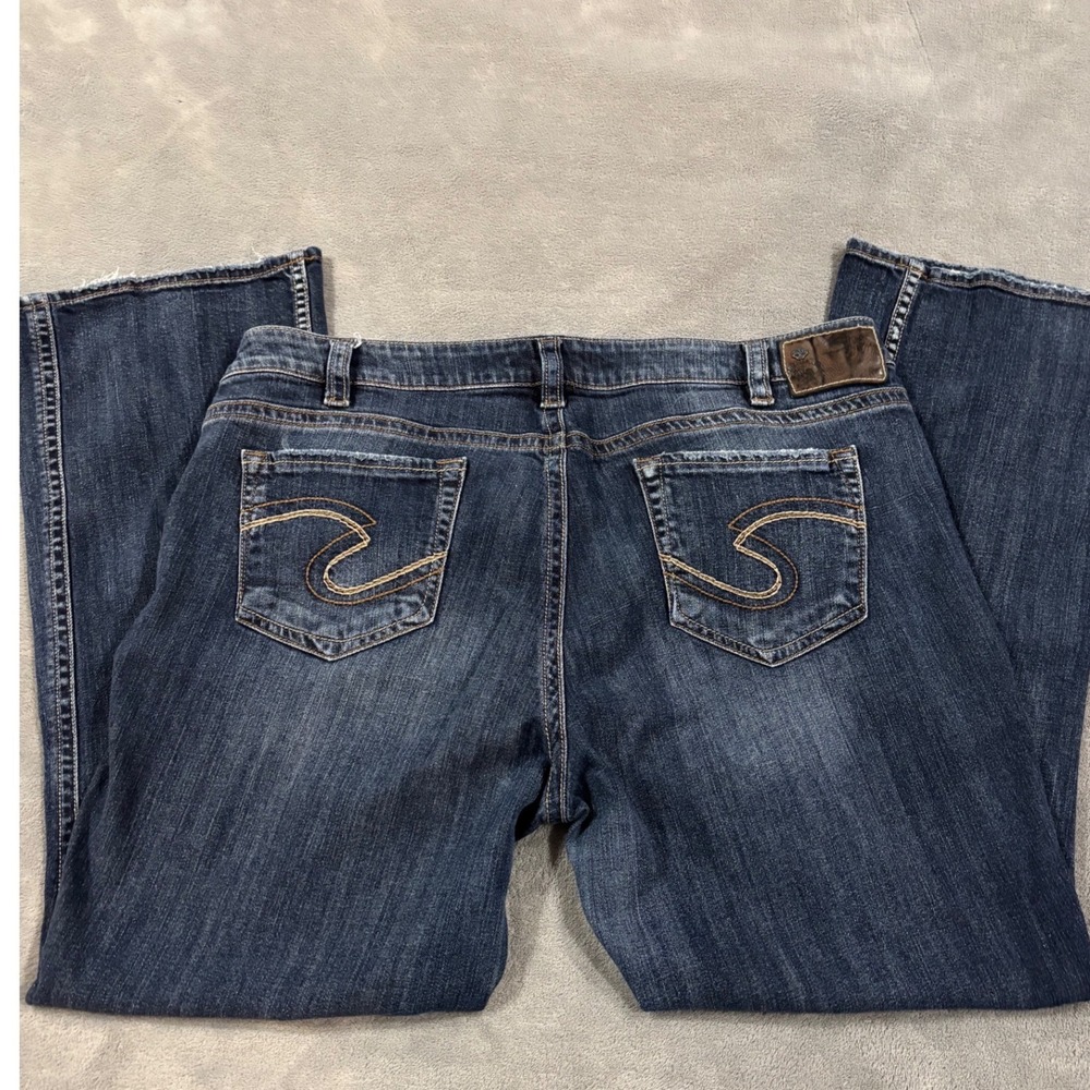 Silver Jeans Co Frances Bootcut Dark Wash Denim Jeans Womens 18 W37 L29.5